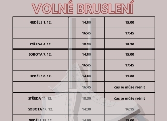 Volné bruslení na ,,zimáku